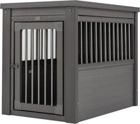 New Age Pet ECOFLEX Large Furniture Style Dog Crate & End Table - Grey / 23.8"L x 18.2"W x 22.2"H