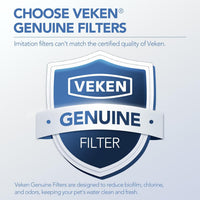 Veken Cat Water Fountain Filters, F1 Series - 8 Filters+8 Sponges (4 month supply) - image 2