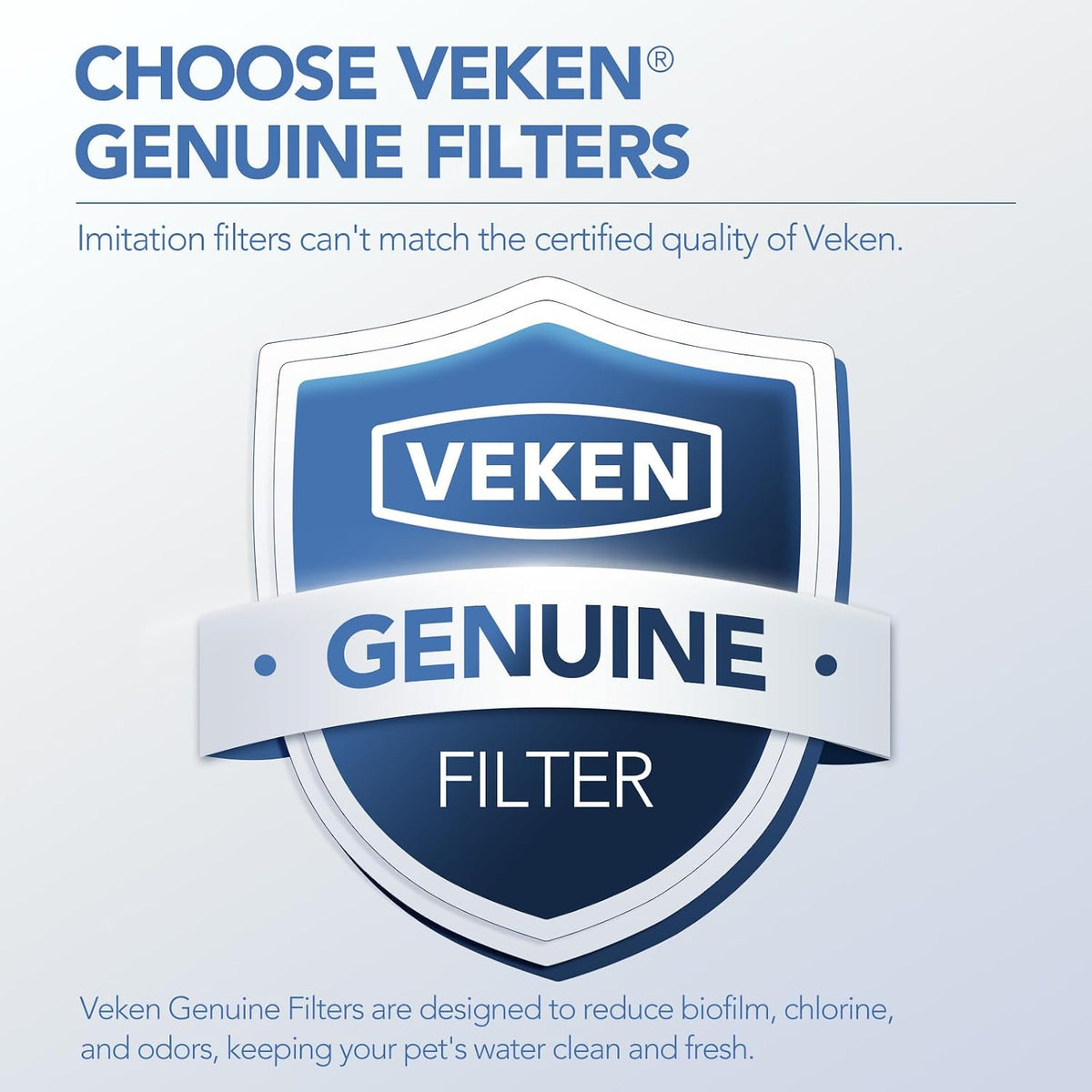 Veken Cat Water Fountain Filters, F1 Series - 8 Filters+8 Sponges (4 month supply) - image 2