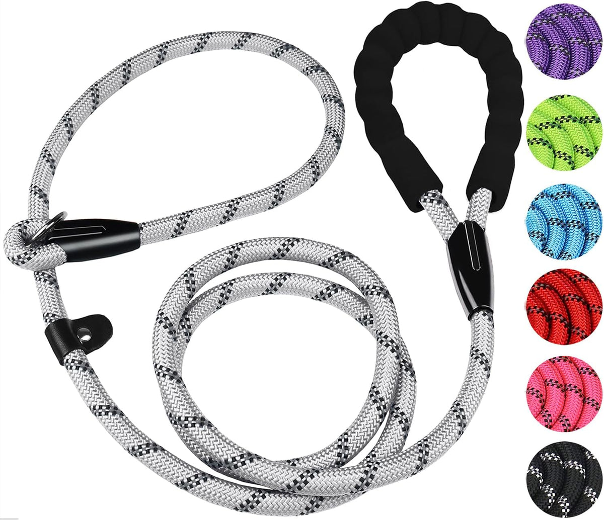 Dog Leash, 6 FT Heavy Duty Dog Leashes with Comfortable Padded Handle,Black – Essentials for Dogs - Light Gray / 6 Feet x 1/2 Inch
