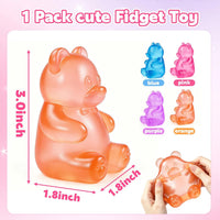 Bear Squishy, Stress Bear Taba Squishy - Orange - image 2