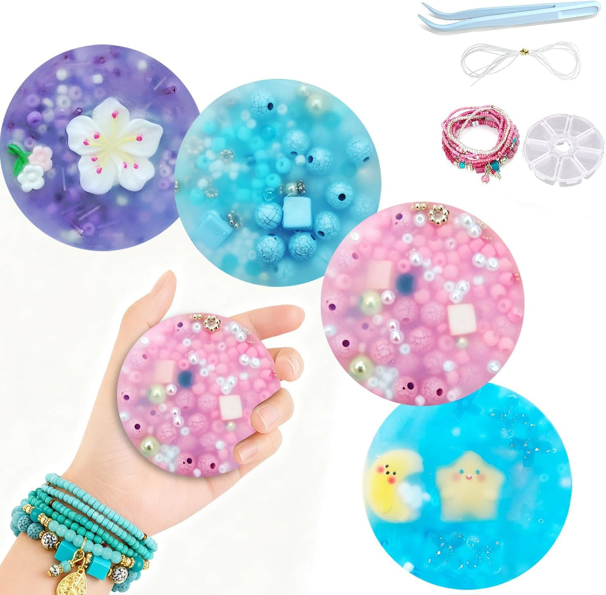 Pixnest 5 pack picky pads, rainbow fidget picking pads 3.34 inch with tweezer - view 5