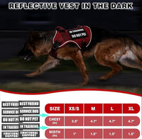 WINSEE Service Dog in Training Mesh Harness with 10 Pet Patches, Soft Air Mesh Breathable Tactical Dog Molle Vest, Reflective Military Pet Vest for Walking Hiking for Small Dogs