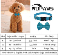 Dog Collar with Bowtie Soft Velvet Material with Quick Release Buckle - M / Blue - image 3