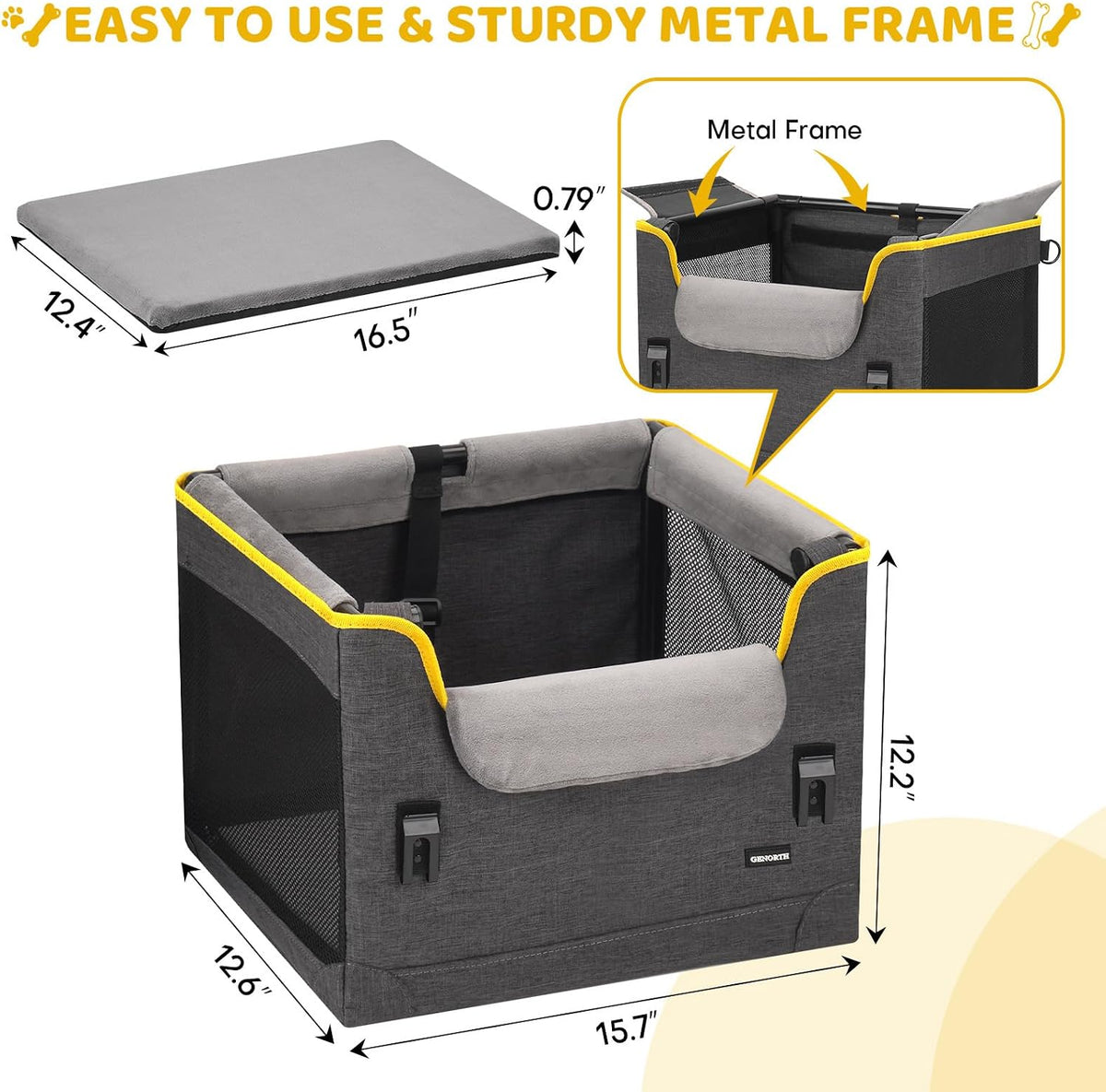 GENORTH Dog Car Seat for Small Dogs - image 4