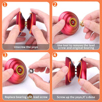 LESHARE X2 Dual-Mode Yoyo for Advanced Players & Teens Beginners – Fun for Kids & Family - Red - image 4