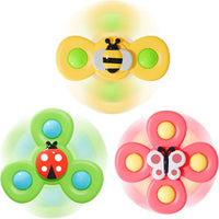 LiKee Strong Suction Cup Fidget Rotating Sensory Bath Toys for Baby - Insect-1