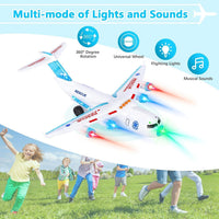 ele ELEOPTION Airplane Toy Infrared Remote Control Plane Toys - Transport White - image 4