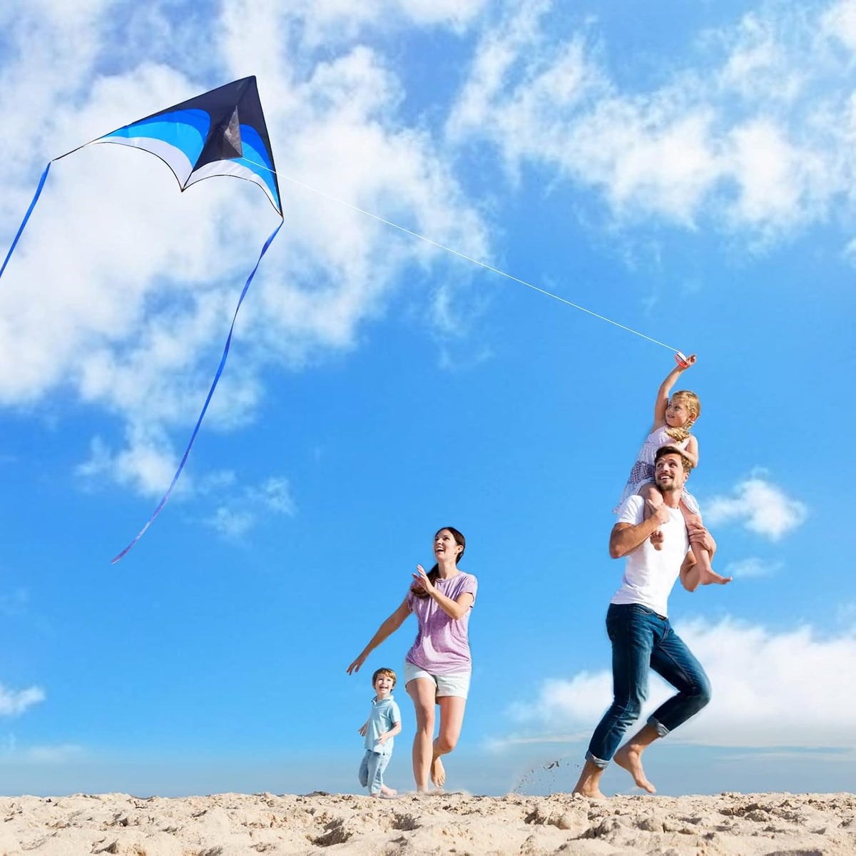 Delta Kite for Kids Ages 4-12 - 1 / Black Blue - image 3
