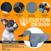 Dog Raincoat with Reflective Strip - XL / Grey - image 2