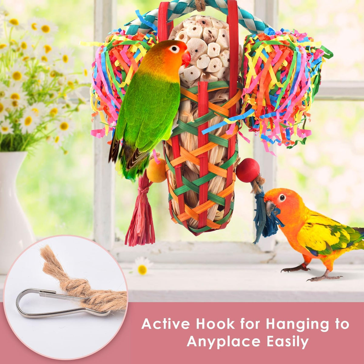 KATUMO Bird Toys Parakeet Toy Cockatiel Shredding Toys Conure - 2 Pcs - image 4