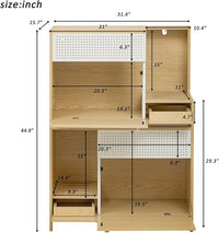 Cat Litter Box Enclosure Furniture Hidden Indoor 2-in-1 Wooden Cat House & Washroom Cabinet with Drawer for 2 Cats, 31.4"x15.7"x44.8"H