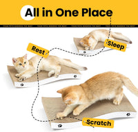 Cat Scratcher, Durable Scratch Pad - White / M: 15.7" - 1 Pack - image 4