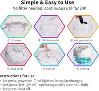 Purifier Air Washer, Air Fresher Aroma Diffuser for Home, Office, Air Purifier with Night Light (Marbling)