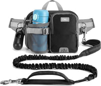 ETACCU Hands Free Dog Leash with Phone Pouch - 1 Dog Blue-black