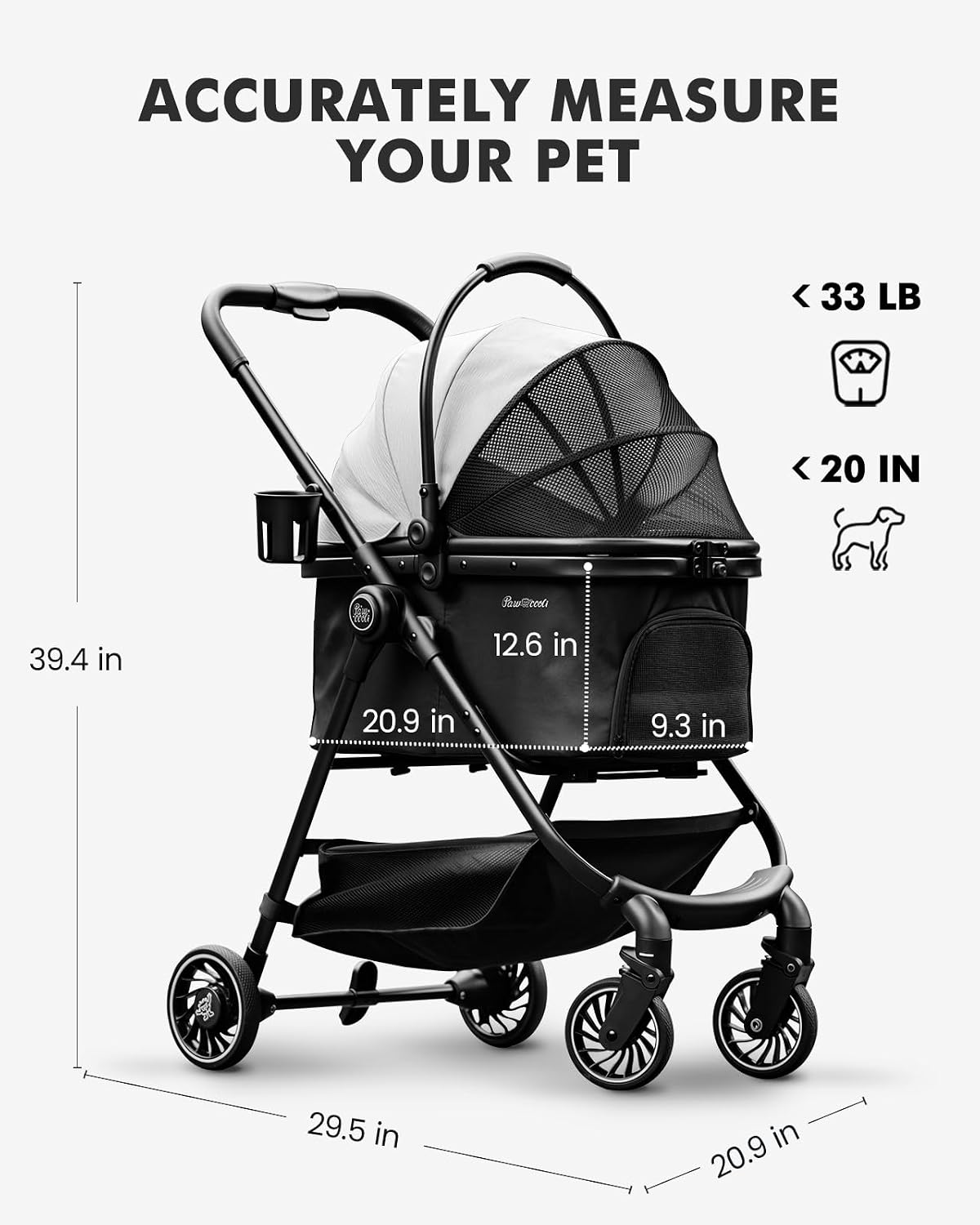 Pet Stroller for Small Dogs and Cats - Small_slim - image 2