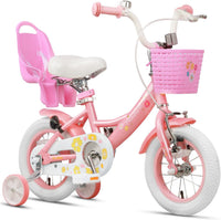 Glerc Maggie Girls Bike, 12-20 Inch Kids Bike for 2-13 Years Old Children, Princess Style Kids - Pink & White / 12 Inch