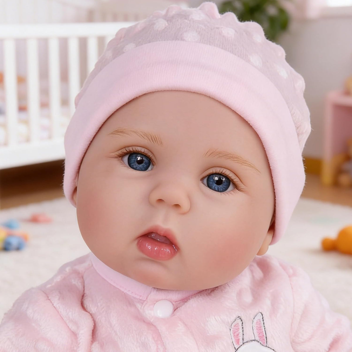 EKOKIZ blue reborn baby doll dress set with hairband and shoes for 17 to 20 inch dolls - view 23