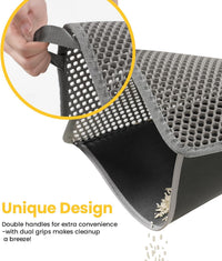 Conlun Cat Litter Trapping Mat for Small Spaces - Gray / Large (30" x 22") - image 2