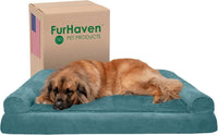 Furhaven Orthopedic Dog Bed for Large Dogs w/ Removable Bolsters - Jumbo Plus / Deep Pool