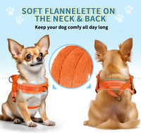 Lukovee Small Dog Harness and Leash Set, No Pull Soft Padded, XS - Orange / XS ( Chest 14'' ~ 18'') - image 4