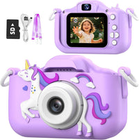 Goopow Kids Selfie Camera Toys for Girls Age 3-9 - Purple