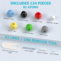 YCHOULEK 444 piece molecular model kit with atoms and bonds for organic chemistry - view 8