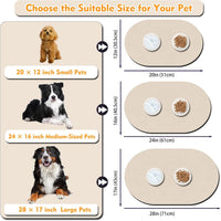 Cat Food Mat Small, 20''x12'' Absorbent Cat Feeding Mat - 24''x16'' / Beige - image 3