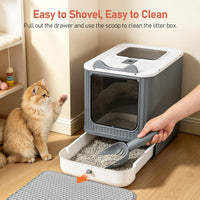 LCZLBRRD Covered Cat Litter Box with Lid for Kitten to Medium - image 4