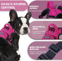 No Pull Dog Harness for Medium Dogs - Rose Red / L - image 3