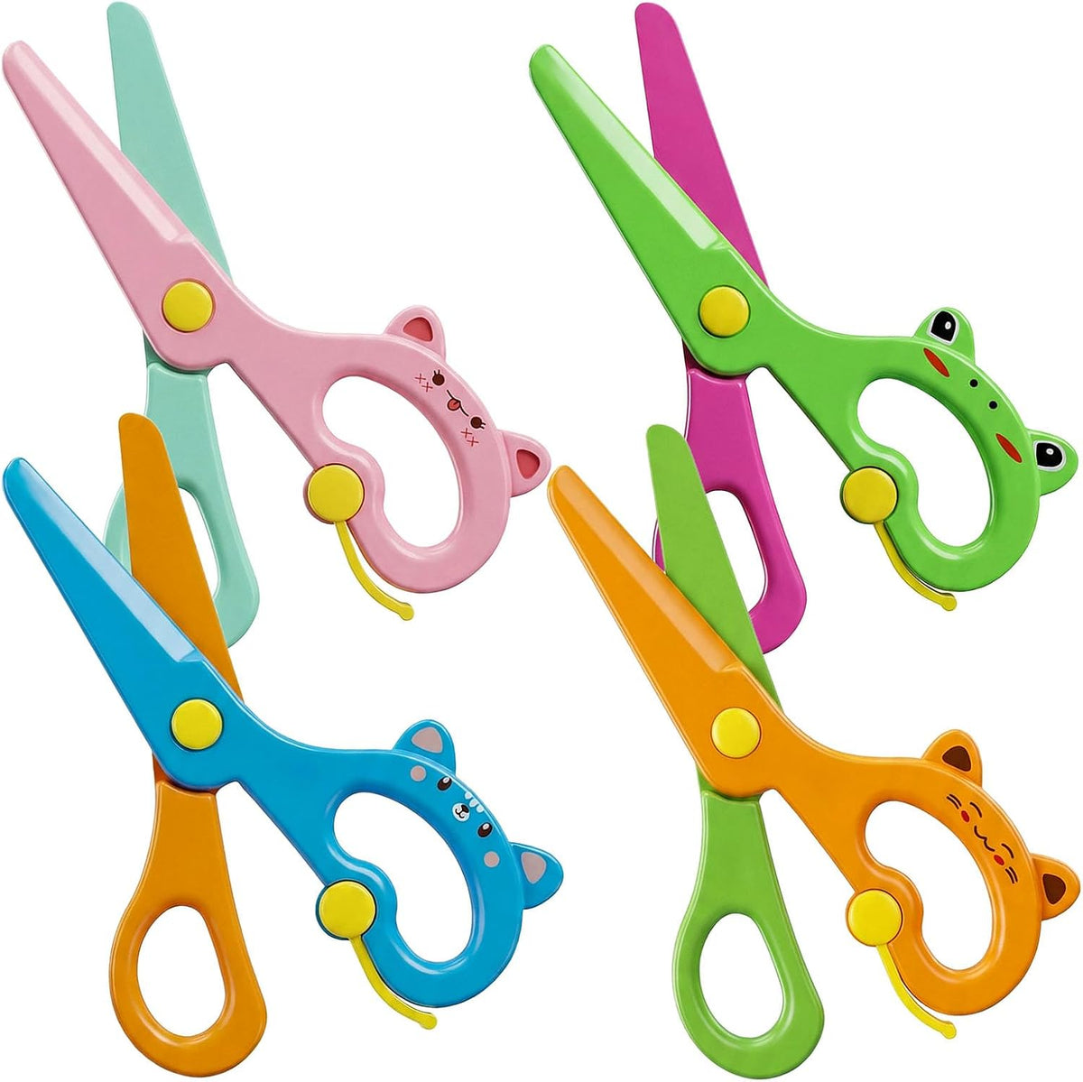 LovesTown 4PCS Toddler Safety Scissors