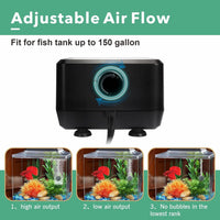 hygger 5W/10W Ultra Quiet Aquarium Air Pump - 5W, Up to 150 Gallon - image 2