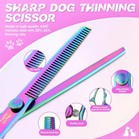 JASON Dog Grooming Scissors Set - Rainbow - image 3
