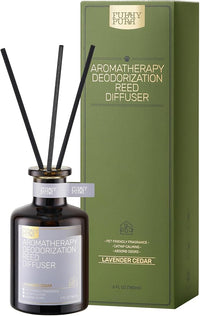 Reed Diffuser for Pet Odor Elimination, Lavender Cedar, Non-Toxic & Pet-Friendly Air Freshening, 6 Oz