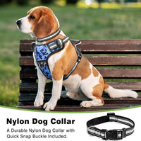 WINSEE Dog/Pet Harnesses No Pull with Dog Collar - Large / Blue Camo - image 2