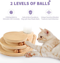 Made4Pets Kitten Toy Scratching Post for Indoor Cats with Ball Track – Essentials for Cats - 17.7"H - image 3