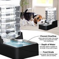2.4Gallon Dog Water Bowl Dispenser for Dogs:Leak Resistant Waterer – Essentials for Dogs - Black without Filter / 8L - image 4