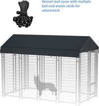 Outdoor Dog Kennel Cover 10' x 10' Replaceable Top Cover - Black / 8' x 4' - image 3