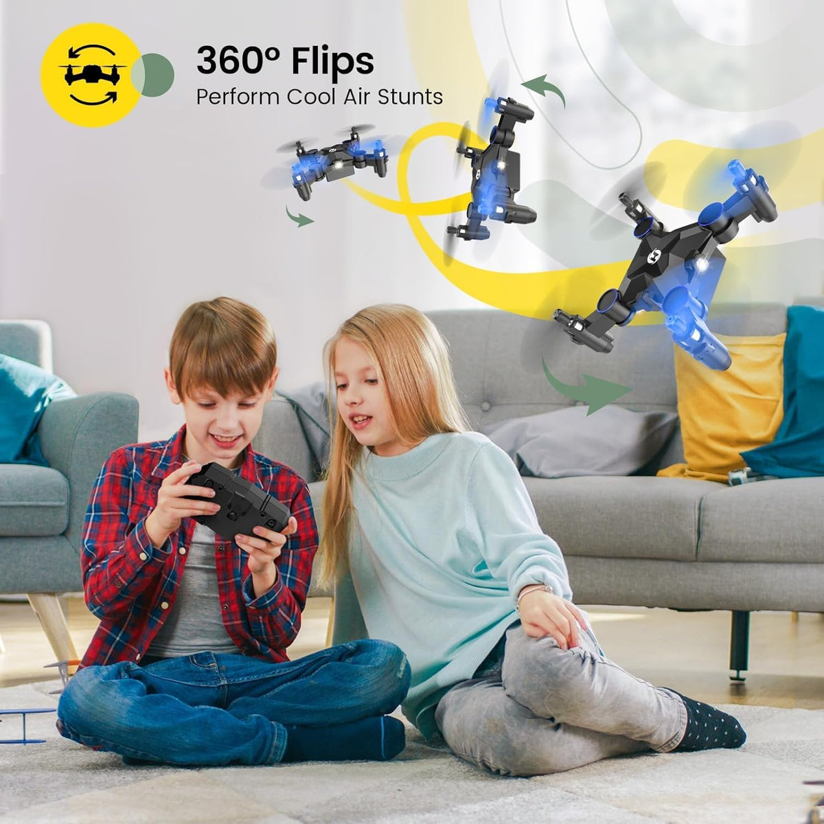 Holy Stone HS190 Foldable Mini Nano RC Drone for Kids Gift Portable - BLUE - image 4