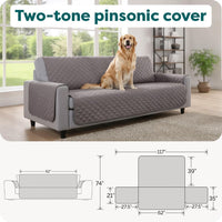 Furhaven Water-Resistant & Reversible Chair Cover Protector for Dogs - Sofa / Gray/Mist - image 2