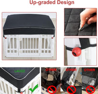 Dog Playpen Cover Sun/Rain Proof Top - 36 inch 4 panel black - image 4