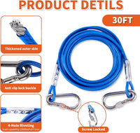 Heavy Duty Dog Tie Out Stake for Outside - Dog Stake + 30ft Cable/200lbs - image 3