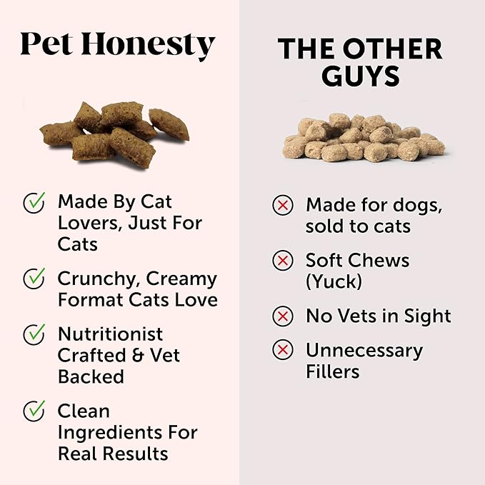 Cat Skin & Coat Health Crunchy & Creamy Chews - Omegas, Vitamin C + E, Biotin Supplement, Soothes Skin and Promotes Shiny Coat, Cat Supplements & Vitamins - Chicken (30-Day Supply)
