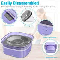 UPSKY 4L Dog Water Bowl No Spill Large Capacity Slow Drinking Water - 2 L / Purple - image 3