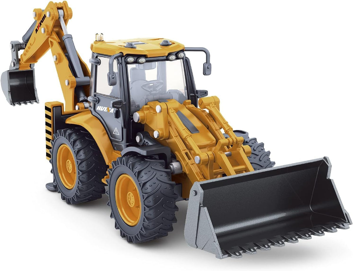 Dollox Die-cast Excavator Backhoe Front Loader Truck 1/50 Metal - Excavator Backhoe