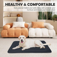 JoicyCo Soft Dog Bed Crate Pad Mat, 48 in Non-Slip Bottom Washable for Extra Large Dogs, Pet Mattress Kennel Pad, Dark Gray
