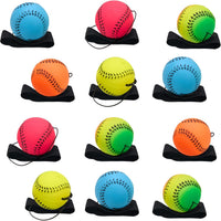Playbees 12 neon wrist baseballs on elastic cords with Velcro wristbands - view 4