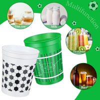 Norme 24 reusable plastic soccer party cups in 4 printed styles - view 27