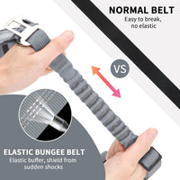2 Pack Dog Seat Belt for Car, Headrest Restraint Safety Leads – Essentials for Dogs - Grey / Elastic(With Buckle) - image 3