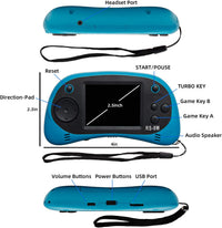 EASEGMER kids handheld game console RS-8M with 2.5 inch screen in blue - view 7